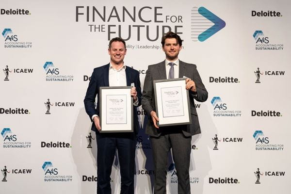 A photograph from the 2023 Finance for the Future Awards ceremony