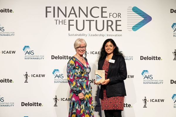 A photograph from the 2023 Finance for the Future Awards ceremony