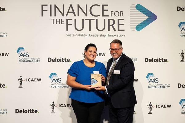 A photograph from the 2023 Finance for the Future Awards ceremony