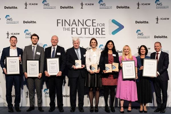 A photograph from the 2023 Finance for the Future Awards ceremony