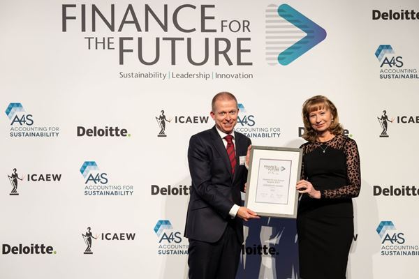 A photograph from the 2023 Finance for the Future Awards ceremony