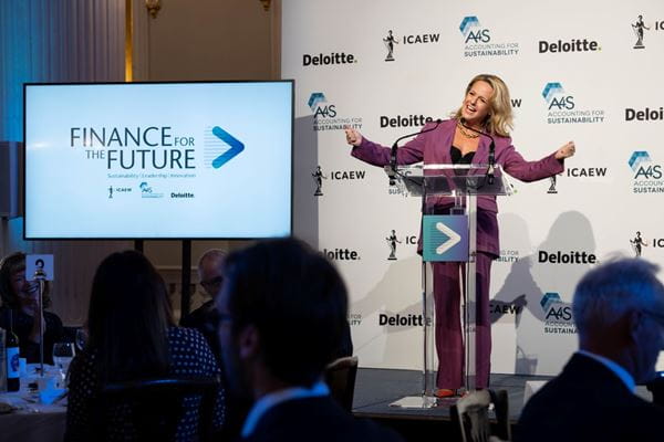 A photograph from the 2023 Finance for the Future Awards ceremony