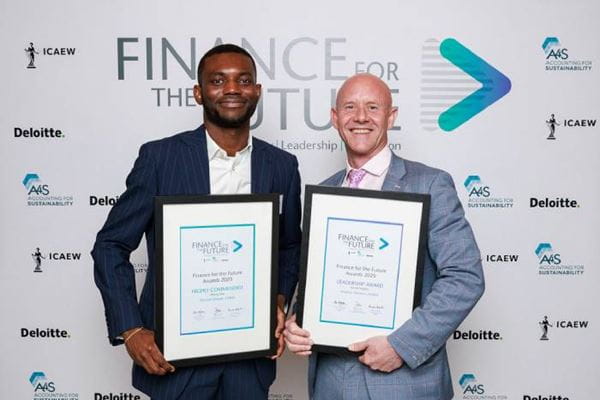 A photograph from the 2025 Finance for the Future Awards ceremony