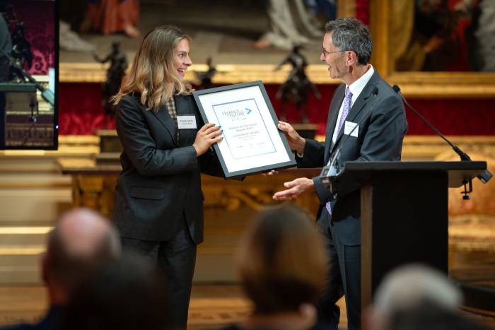 A photograph from the 2025 Finance for the Future Awards ceremony