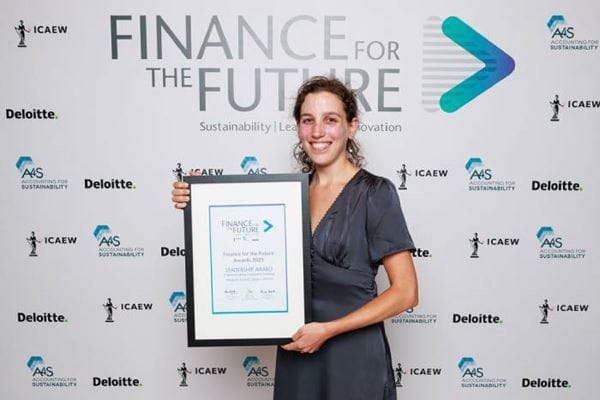 A photograph from the 2025 Finance for the Future Awards ceremony