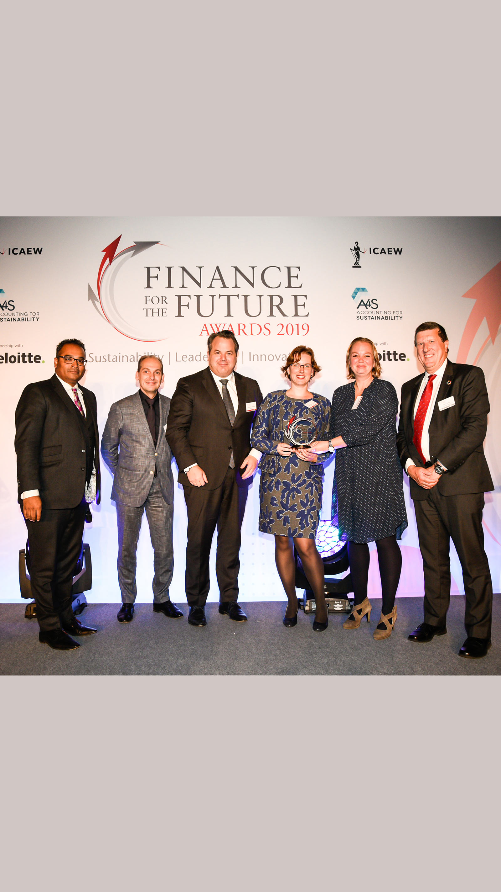 ABN AMRO receiving their award in 2019