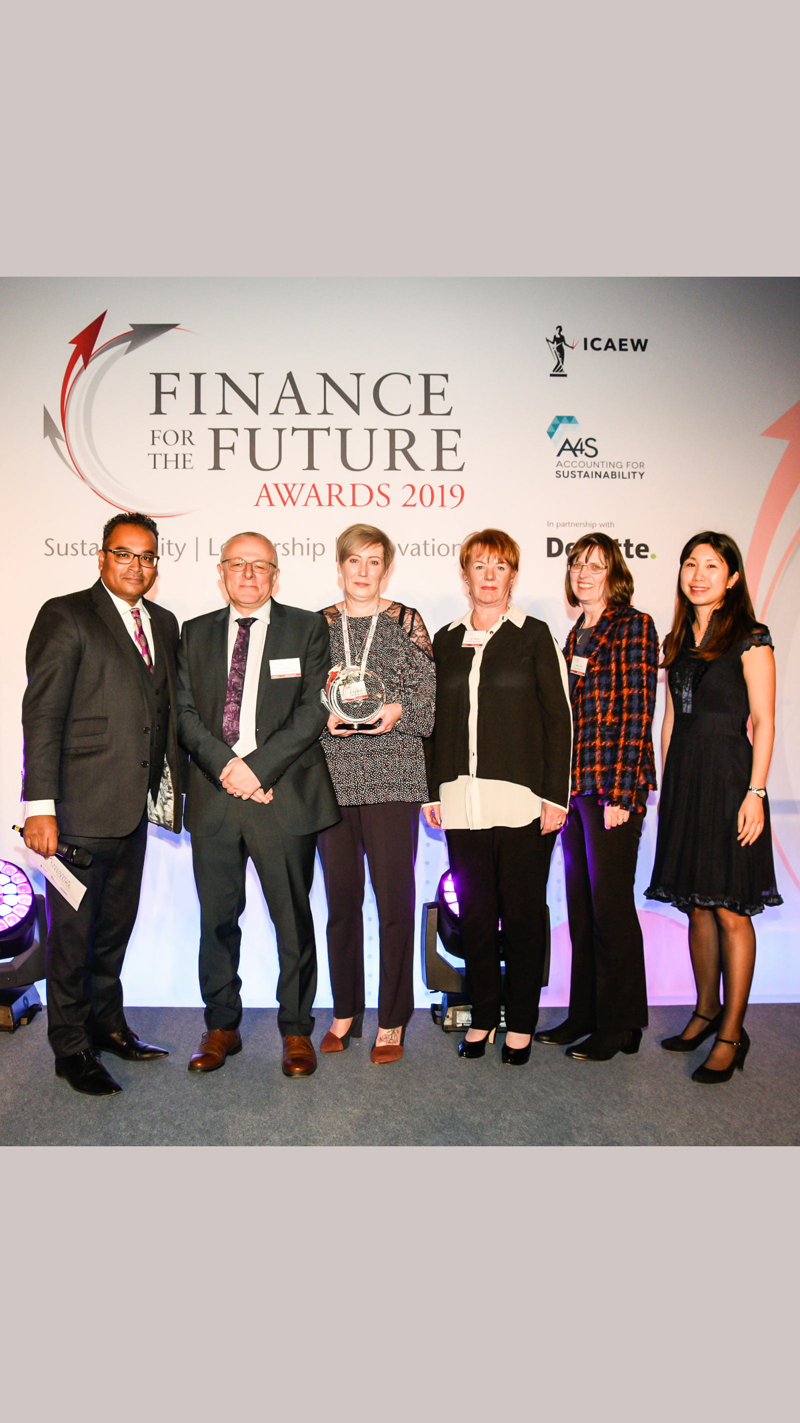 EBS receiving their award in 2019