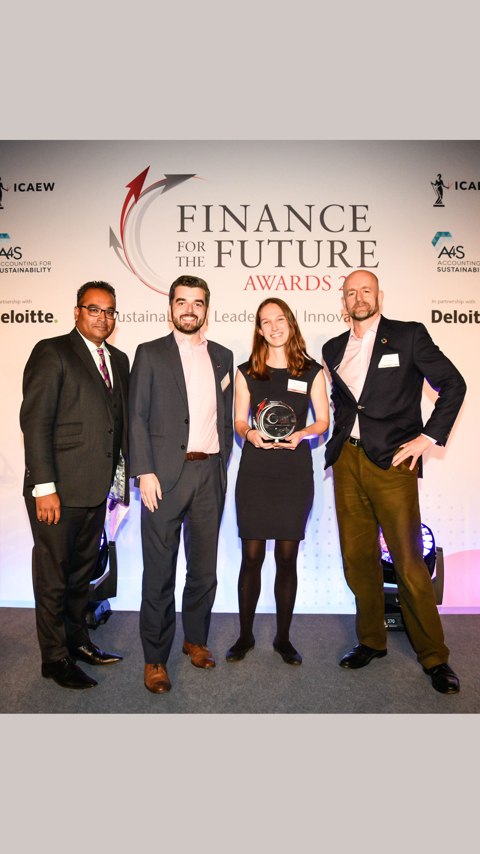 SteamaCo receiving their award in 2019