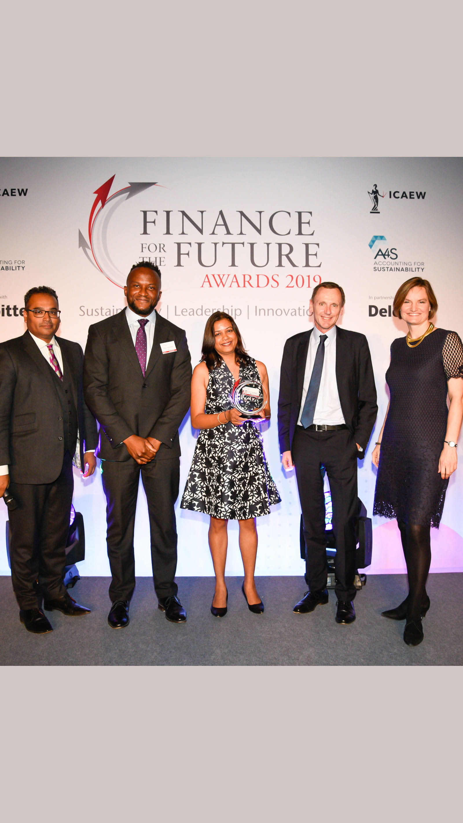 Tesco receiving their award in 2019