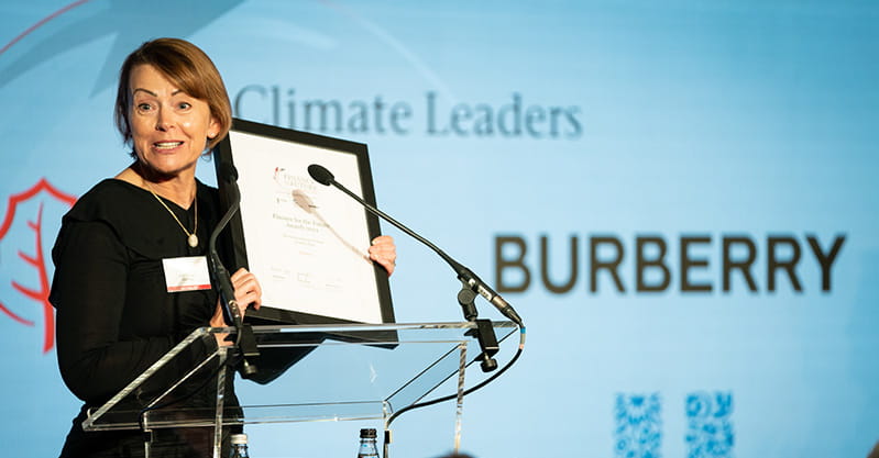 Burberry receiving award