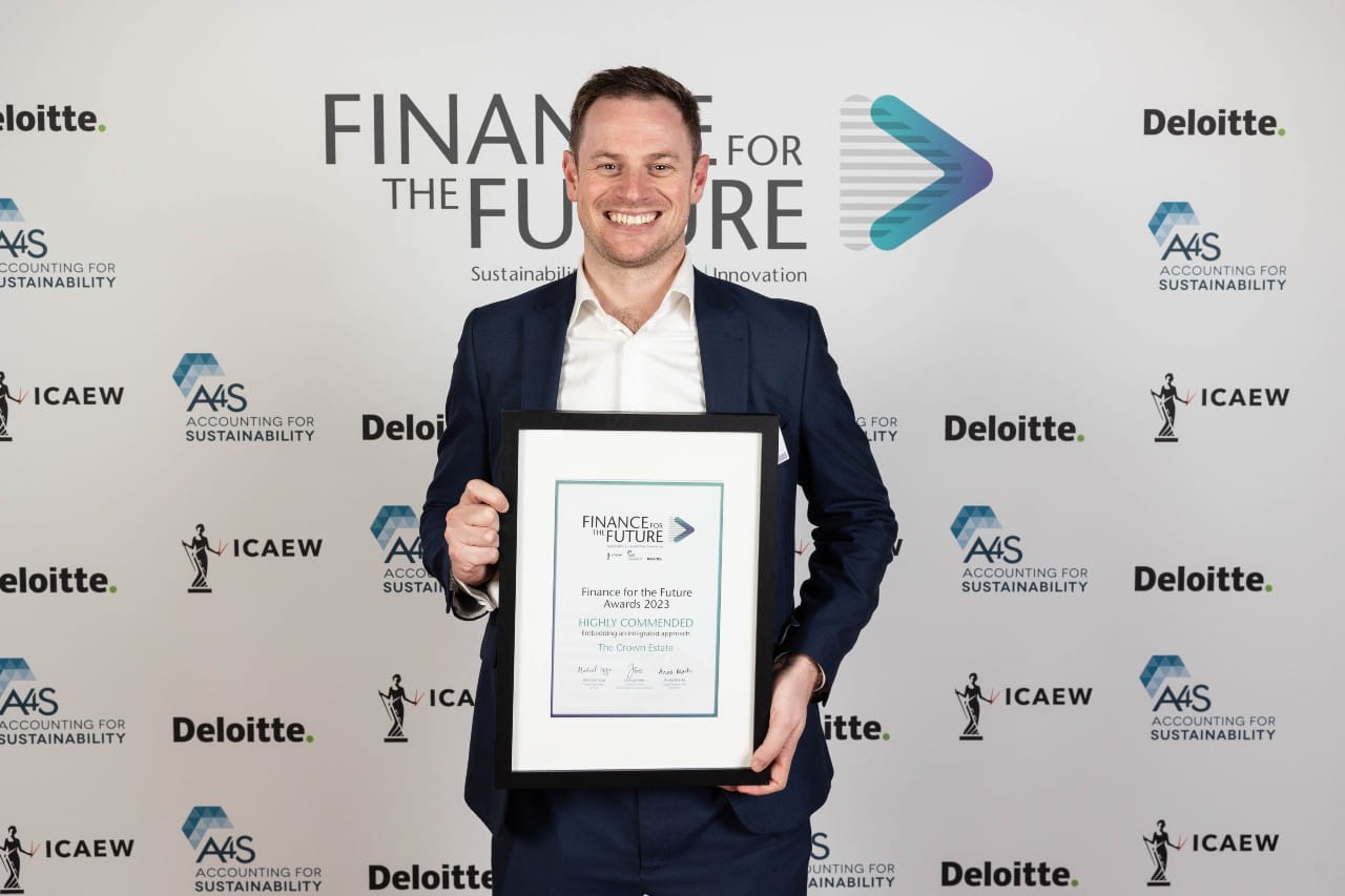 Recipient of award certificate 